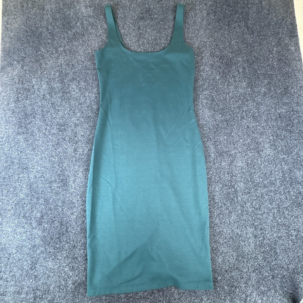 Cotton On Midiโ Bodycon Dress Womens Large Teal Stretch Sleeveless Back Slit